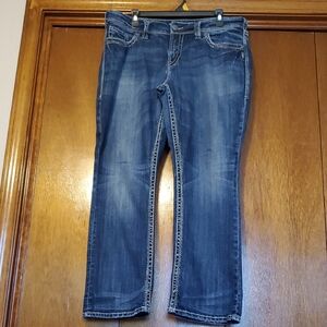 Silver Jeans Women's Straight Leg in Dark Blue